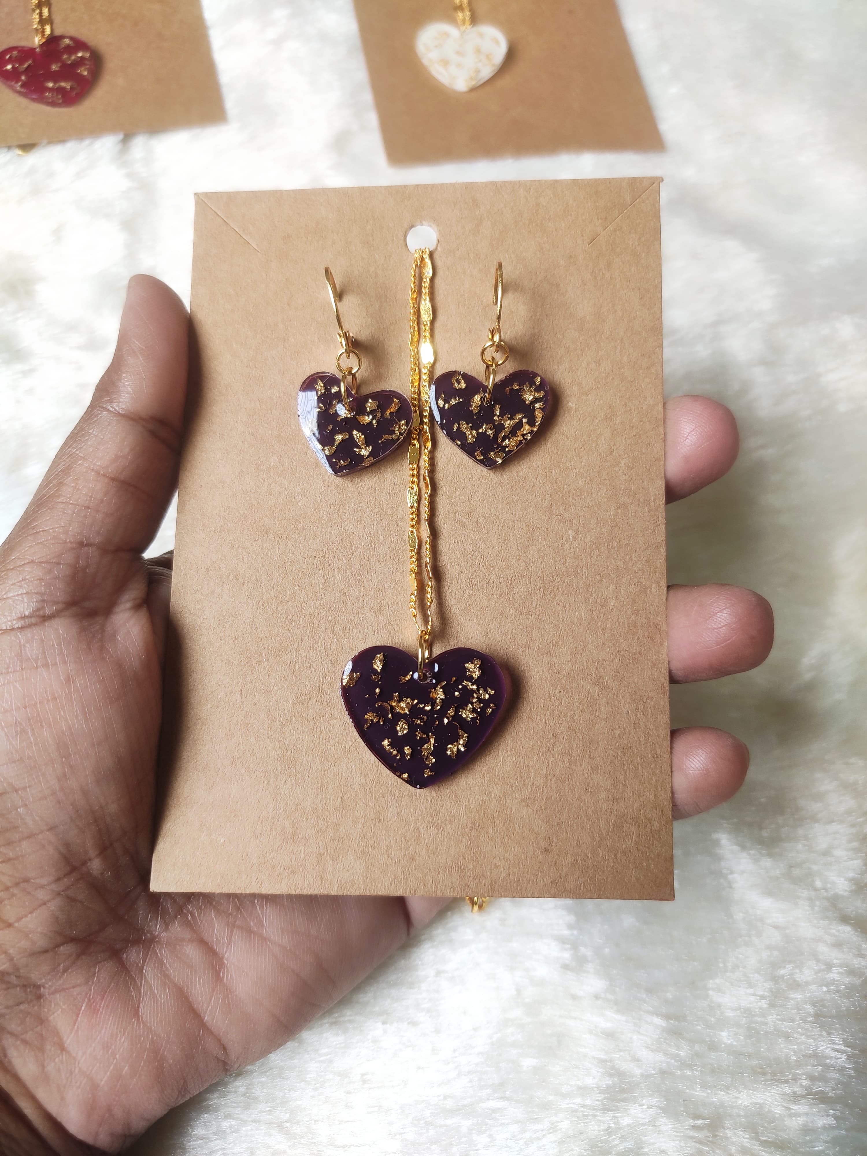 Fig heart necklace.